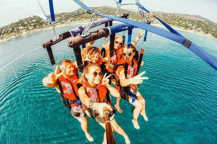 Soar Above the French Riviera: Tandem Parasailing Adventure in Mandelieu-Cannes!