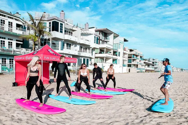 Catch the Waves: Small Group Surfing Adventure in Santa Monica!