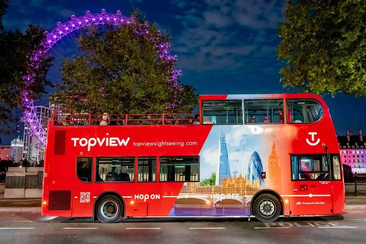 London Night Lights Bus Tour: Britpop & City Views!
