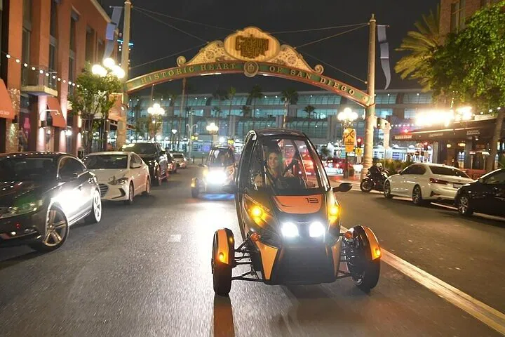 San Diego at Night: Electric GoCar Adventure Through Gaslamp & Balboa Park