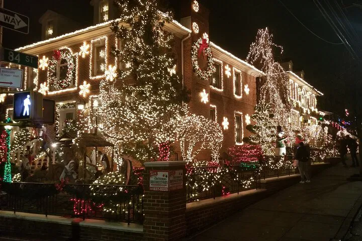Experience Brooklyn's Christmas Magic: Dyker Heights Lights & DUMBO Views!