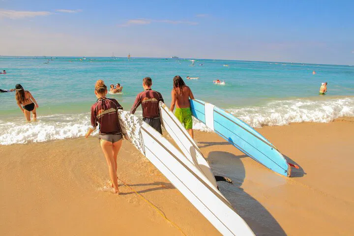 Waikiki Waves: Intimate Surf Lesson for Your Small Group!