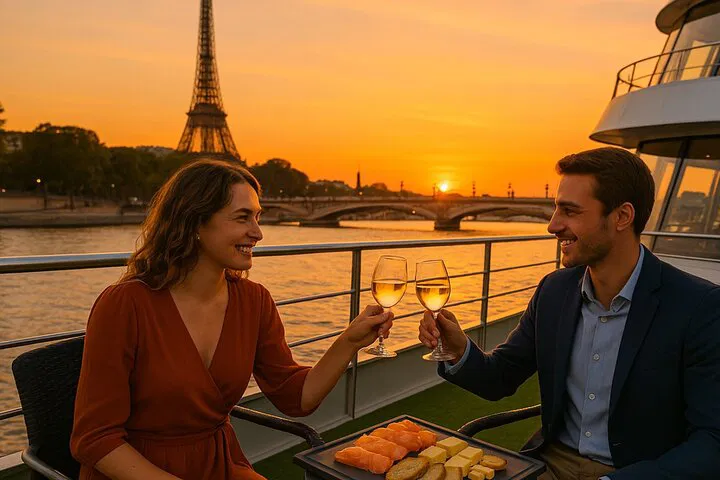Seine River Cruise: Rooftop Views, Drinks & Eiffel Sparkle!