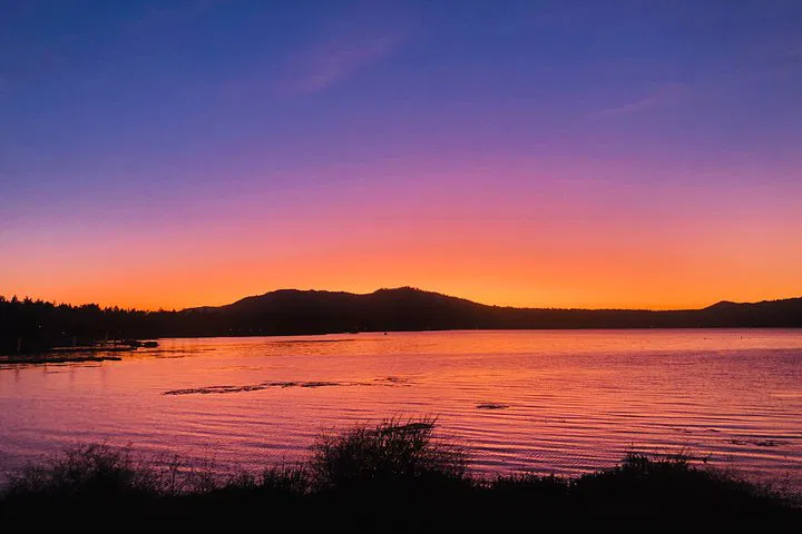 Big Bear Lake Sunset Hike: Champagne Toast on a Private Dock!