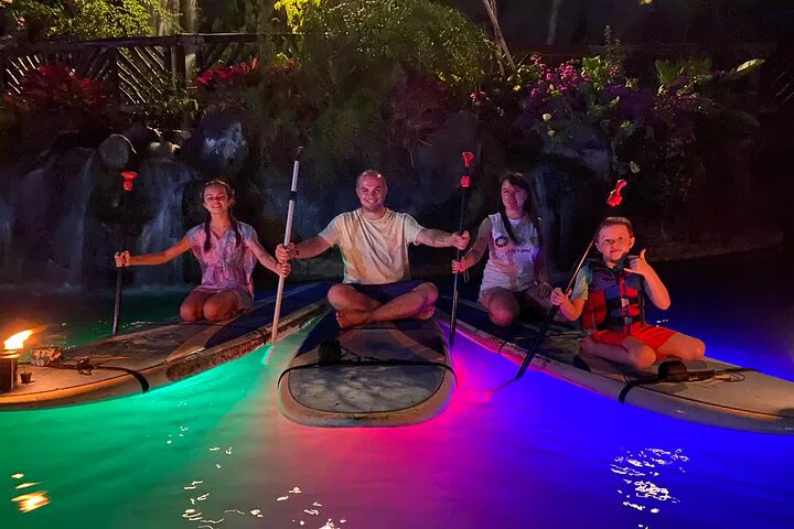 Moonlit Polynesian Voyage: A Night Paddleboard & Kayak Adventure