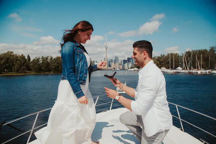 Romantic Toronto Yacht Proposal: Prosecco & City Views