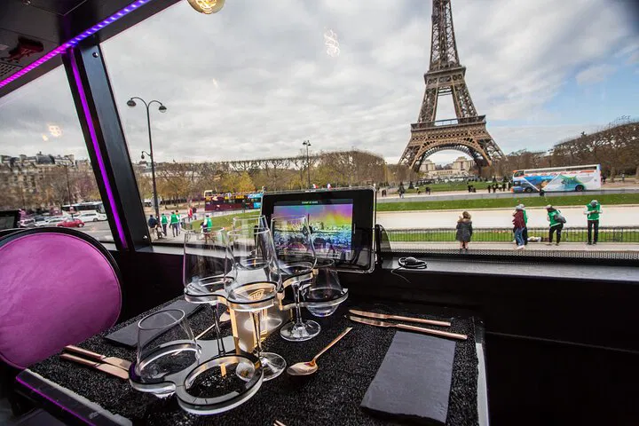 Paris Night Dinner Bus Tour: Eiffel Tower Views!