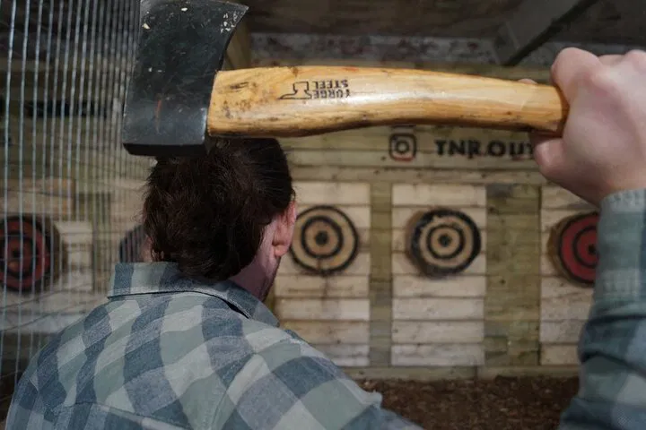 Axe Throwing Fun in Llangollen - 30 Minute Experience