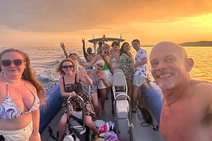 French Riviera Sunset Boat Trip with Snacks & Swim