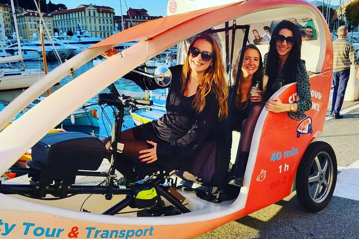 Discover Nice: Eco-Friendly Electric Bike Taxi Tour