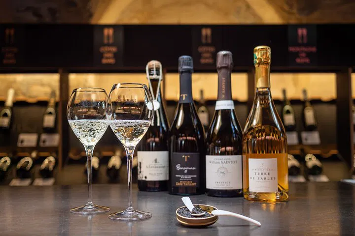 Paris Champagne & Caviar Tasting in Historic Cellar