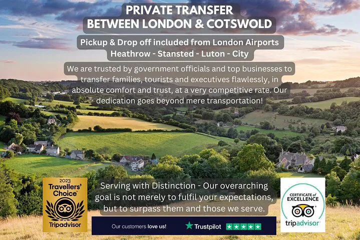 Luxury Private Transfer: London to Cotswolds - A Seamless, Personalized Journey