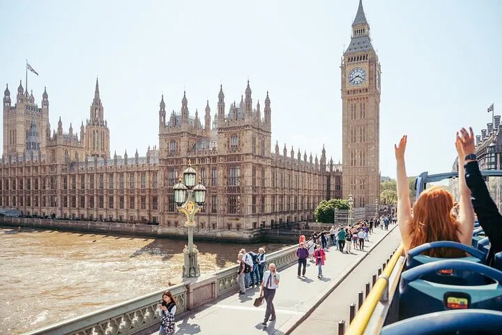 London's Iconic Landmarks: Hop-On Bus Tour, Thames Cruise & St. Paul's Cathedral!