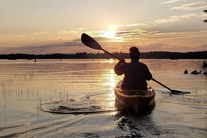 Sebago Lake's Sunset Kayak Adventure: Paddle into Maine's Golden Hour