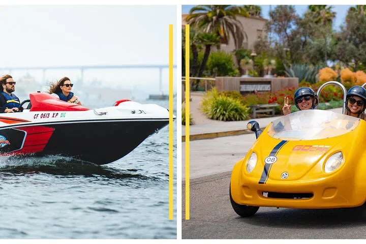 San Diego Land & Sea Adventure: GoCar & Speedboat Thrills!