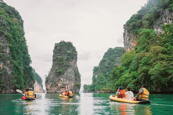 Phang Nga Bay Sunset: Dine, Canoe & Krathong Delight!